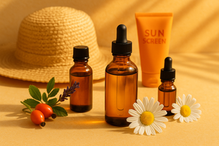 Kamillenöl und hagenbuttenkernöl