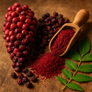 sumach kerne - sumak gemahlen - sumak gewürze