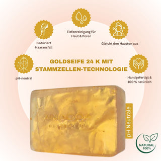Goldseife 24K mit Stammzellentechnologie - Anadoa Naturhaus